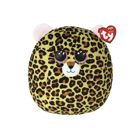 Ty Squishy Beanies párna alakú plüss figura LIVVIE, 30 cm - leopárd