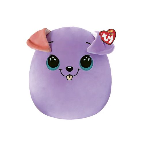 Ty Squishy Beanies párna alakú plüss figura BITSY, 30 cm - lila kutya