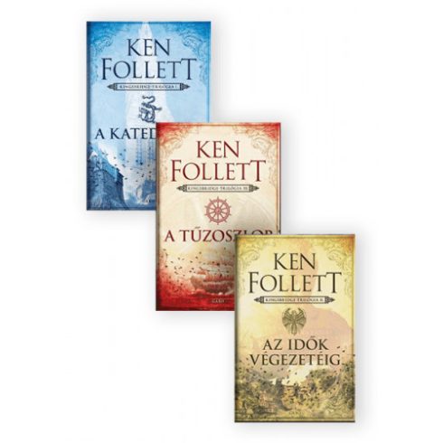 Ken Follett: Ken Follett: A katedrális + Az idők végezetéig + A tűzoszlop - könyvcsomag
