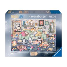 Puzzle 1000 db - Õrült macskák Karácsonya