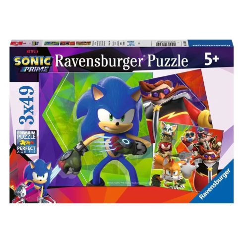 Ravensburger Puzzle 3x49 db - Sonic