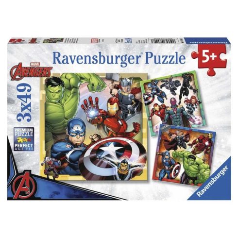 Ravensburger: Puzzle 3x49 db - Marvel hõsök