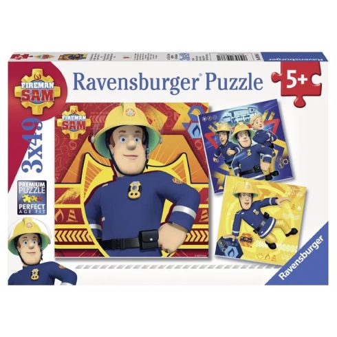 Ravensburger: Sam a tûzoltó 3 x 49 darabos puzzle