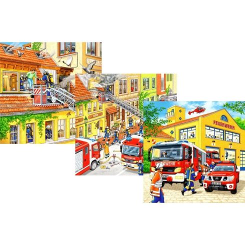 Ravensburger: Tûzoltók 3 x 49 darabos puzzle