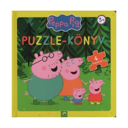 Puzzle-Könyv: Peppa Malac: Puzzle-könyv - 4 kirakóval (sárga)