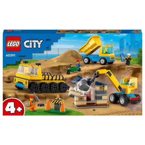 LEGO City 60391 Építõipari teherautók és bontógolyós daru