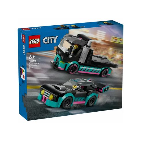 LEGO City Great Vehicles 60406 Versenyautó és autószállító teherautó