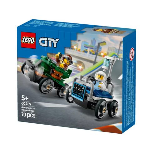 LEGO City Great Vehicles 60459 Repülõ vs. kórházi ágy, versenyautós csomag