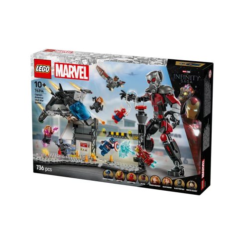 LEGO Super Heroes Marvel 76314 Amerika kapitány: polgárháború csatajelenet