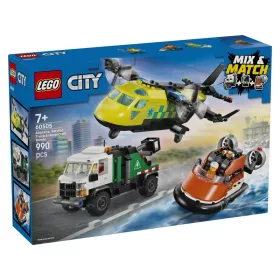   LEGO City 60505 Repülõgép, emelõkosaras kocsi és légpárnás jármû remix