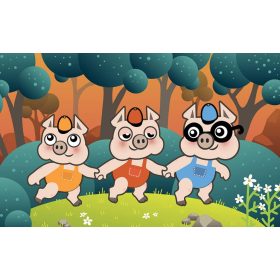 A HÁROM KISMALAC / ANGOL (diafilm)