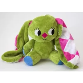 Plüss: Kockásfülű nyúl /23cm ülő