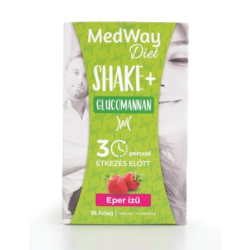 : MedWay Diet Shake - Eper ízű, glükomannannal
