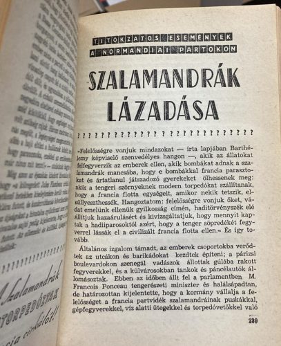 Karel Čapek: Harc ​a szalamandrákkal (antikvár)