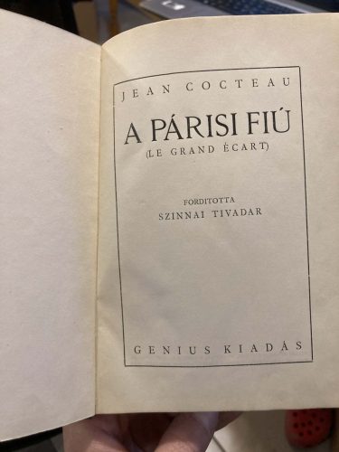 Jean Cocteau: A párisi fiú (antikvár)