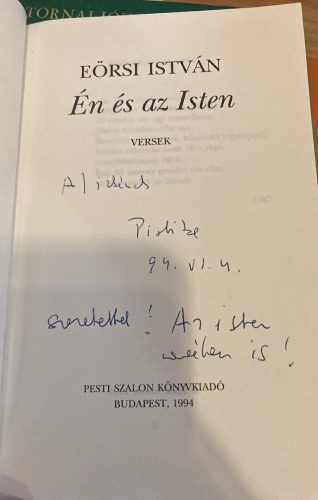 Eörsi István: Én és az Isten (dedikált, antikvár)