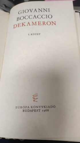 Giovanni Boccaccio: Dekameron 1-2 (antikvár)