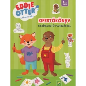   Foglalkoztató: Eddie Otter: Kifestőkönyv kiszínezhető matricákkal (zöld)