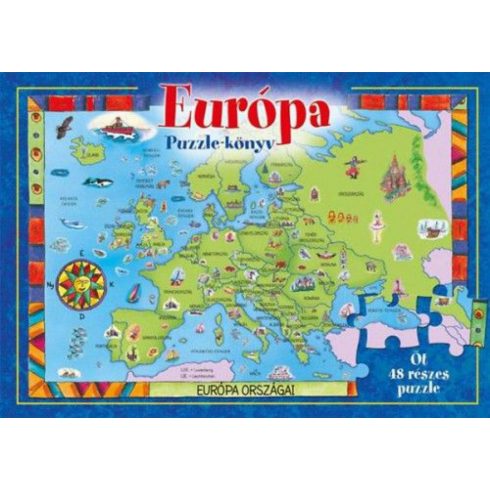: Európa puzzle-könyv