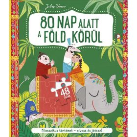   80 nap alatt a föld körül - könyv és kirakó (antikvár)
