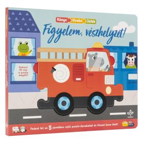   Rebecca Weerasekera: Figyelem, vészhelyzet! - Fedezd fel az 5 járműben rejlő puzzle-darabokat és illeszd össze őket! - Könyv, kirakó, játék