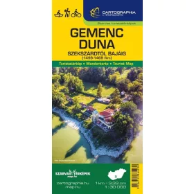   Szarvas András: Gemenc / Duna (Szekszárd-Baja) turista-, kerékpáros- és vízisport térkép