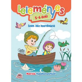   Válogatás: Leleményes 5-6 éves: Szem-kéz koordináció - Matricás foglalkoztatófüzet
