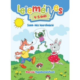   Válogatás: Leleményes 4-5 éves: Szem-kéz koordináció - Matricás foglalkoztatófüzet