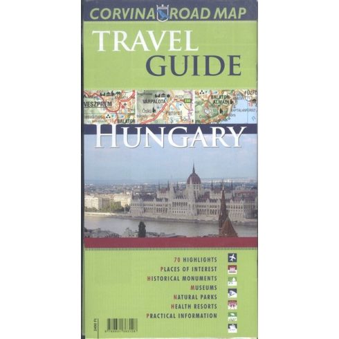 Térkép: Hungary Road Map + Travel Guide /Magyarország idegenforgalmi autóstérképe