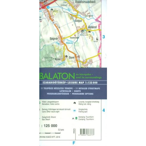 Térkép: Balaton és környéke szabadidőtérkép 1:125 000