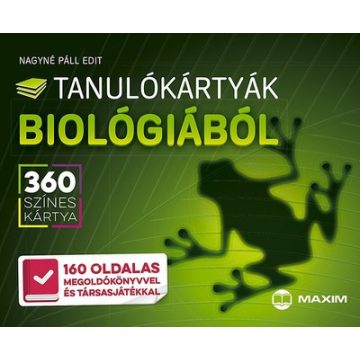   Nagyné Páll Edit: Tanulókártyák biológiából /360 színes kártya + 160 oldalas megoldókönyvvel és társasjátékkal