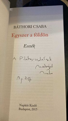 Báthori Csaba Egyszer a földön (antikvár, dedikált)