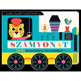   Ingela P. Arrhenius: Számvonat - Óriás harmonikakönyv kukucskálókkal