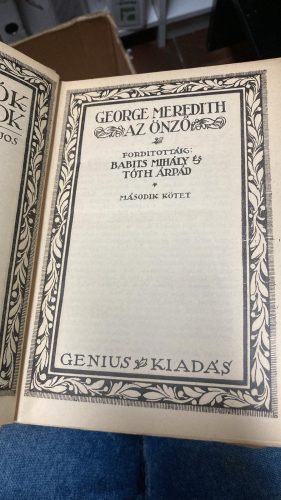 George Meredith: Az önző I-II. (antikvár)