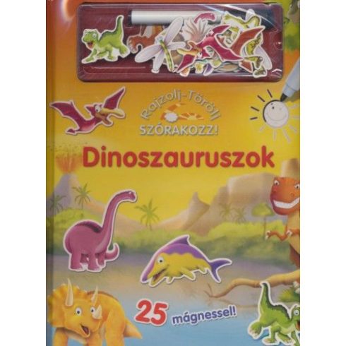 : Dinoszauruszok - Rajzolj - törölj, szórakozz! - 25 mágnessel!