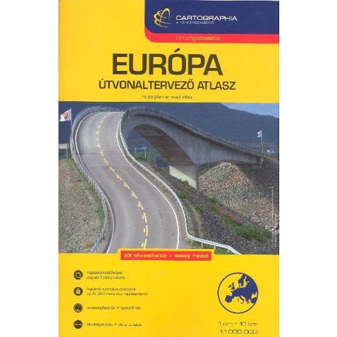 Térkép: Európa útvonaltervező atlasz (1:1 000 000) /Országatlaszok