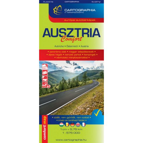 Ausztria Comfort térkép 1:575000