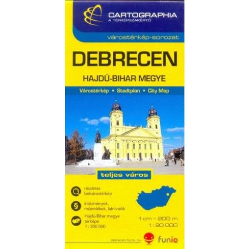 Debrecen várostérkép - Hajdú-Bihar megye térkép 1:20 000