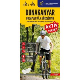   Térkép: Dunakanyar - Budapesttől a Börzsönyig 1:100 000 - Aktív térkép (új kiadás, 2021)