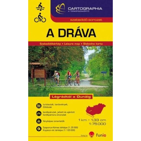 Dráva szabadidőtérkép 1:75 000