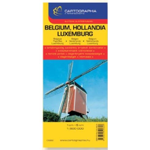 BELGIUM, HOLLANDIA, LUXEMBURG - AUTÓTÉRKÉP 1:500000