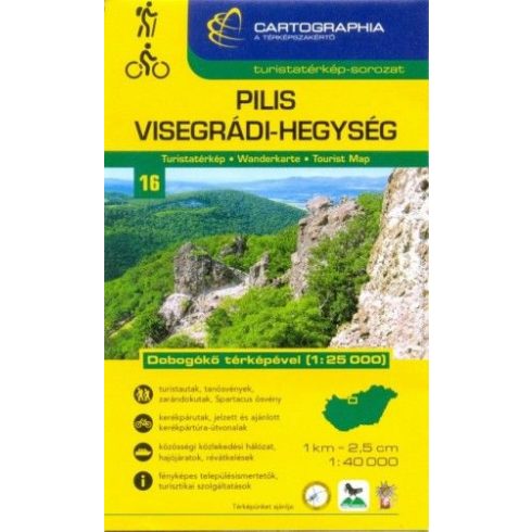 Pilis és Visegrádi-hegység turistatérkép 1:40000 - Dobogókő térképével 1:25 000