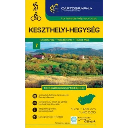 Keszthelyi-hegység turistatérkép 1:40000