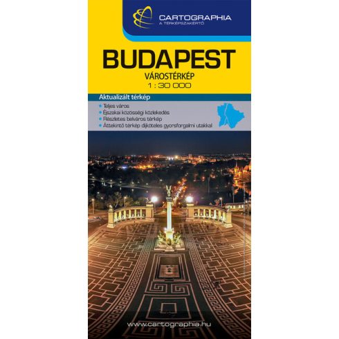 Térkép: Budapest extra várostérkép 1:30 000 (új kiadás, 2022)