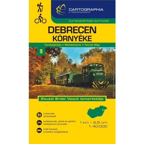Térkép: Debrecen környéke - Turistatérkép-sorozat 9.