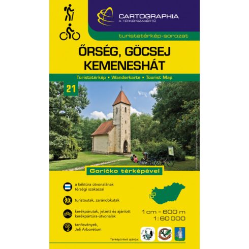 : Őrség, Göcsej, Kemeneshát turistatérkép 1:60000 - Goricko térképével