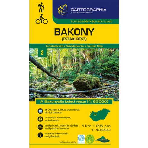 Térkép: Bakony (északi rész) - Turistatérkép-sorozat 2. (új kiadás, 2022)