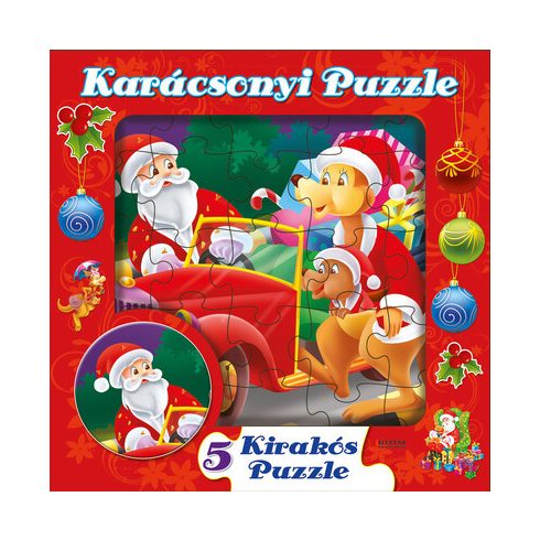 Puzzle-Könyv: Karácsonyi puzzle - 5 kirakós puzzle §K