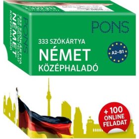   Stréda Eszter: PONS 333 szókártya Német középhaladó + 100 online feladat - Újrakezdő és középhaladó nyelvtanulóknak