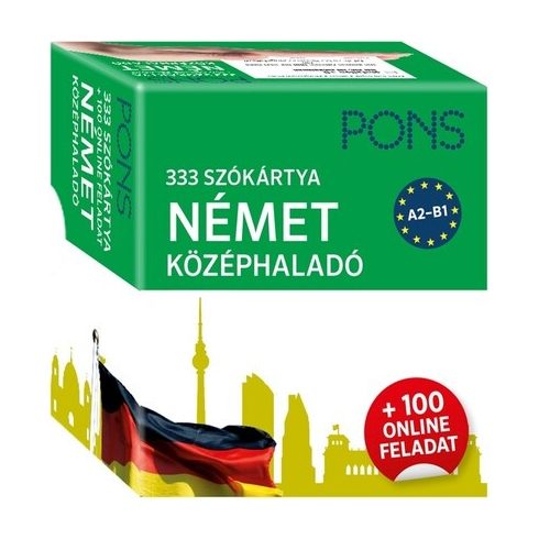 Stréda Eszter: PONS 333 szókártya Német középhaladó + 100 online feladat - Újrakezdő és középhaladó nyelvtanulóknak